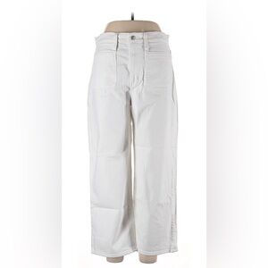 Madewell high waisted wide leg white jeans